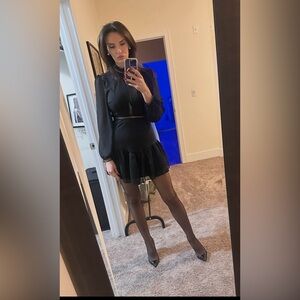ethika Black Lace-Trim Slip Dress